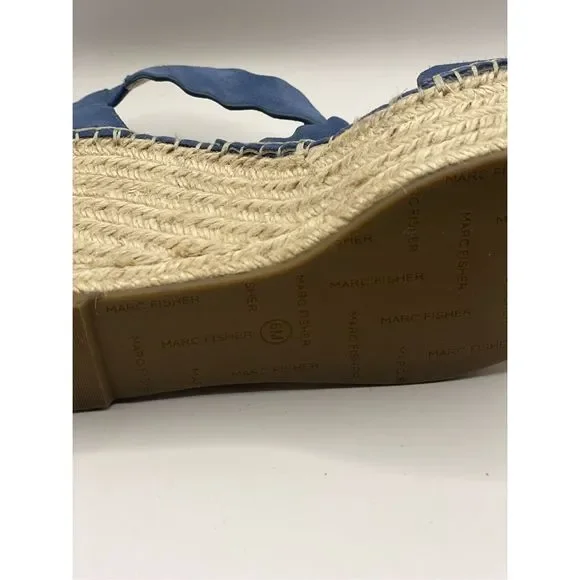 Marc Fisher Calita Platform Wedge blue size 6 M - Picture 5 of 7